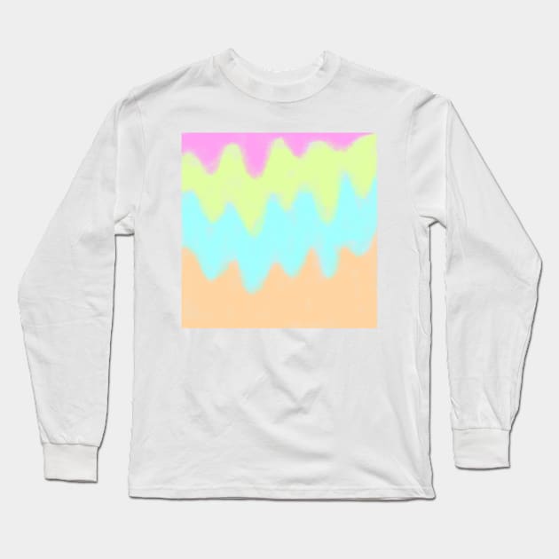 Pink orange blue watercolor art Long Sleeve T-Shirt by Artistic_st